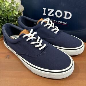 Izod Men's Rangley Canvas Memory Foam Lace Up Shoes Size 9.5